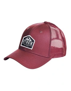 Peak Trucker Cap in Oxblood