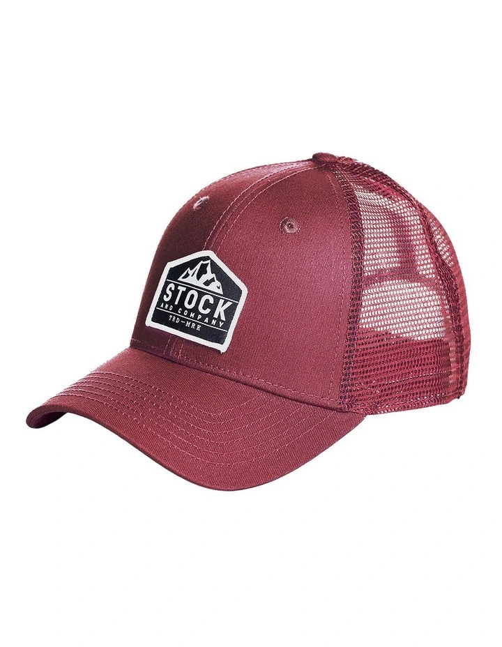 Peak Trucker Cap in Oxblood image 1