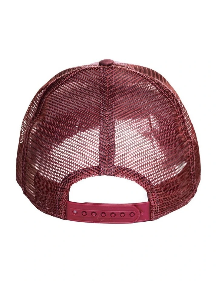 Peak Trucker Cap in Oxblood image 2