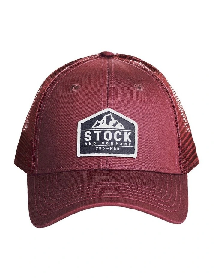 Peak Trucker Cap in Oxblood image 3