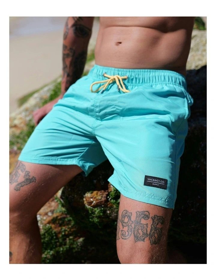 Sea Foam Swim Shorts in Green image 4