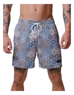 Kaleidoscope Swim Shorts in Grey