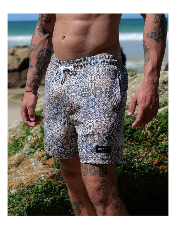 Kaleidoscope Swim Shorts in Grey image 4