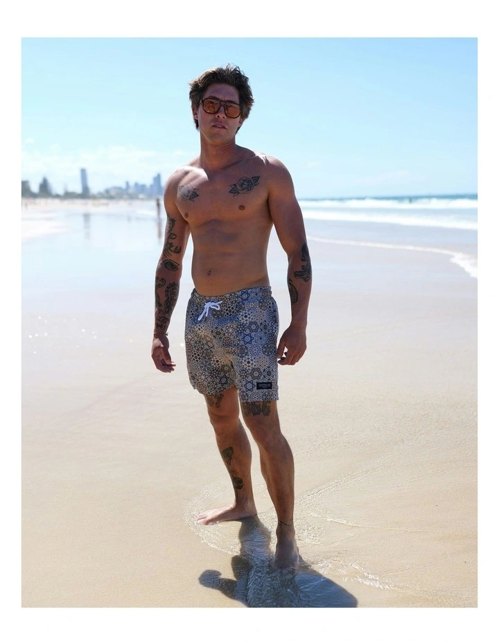 Kaleidoscope Swim Shorts in Grey image 6