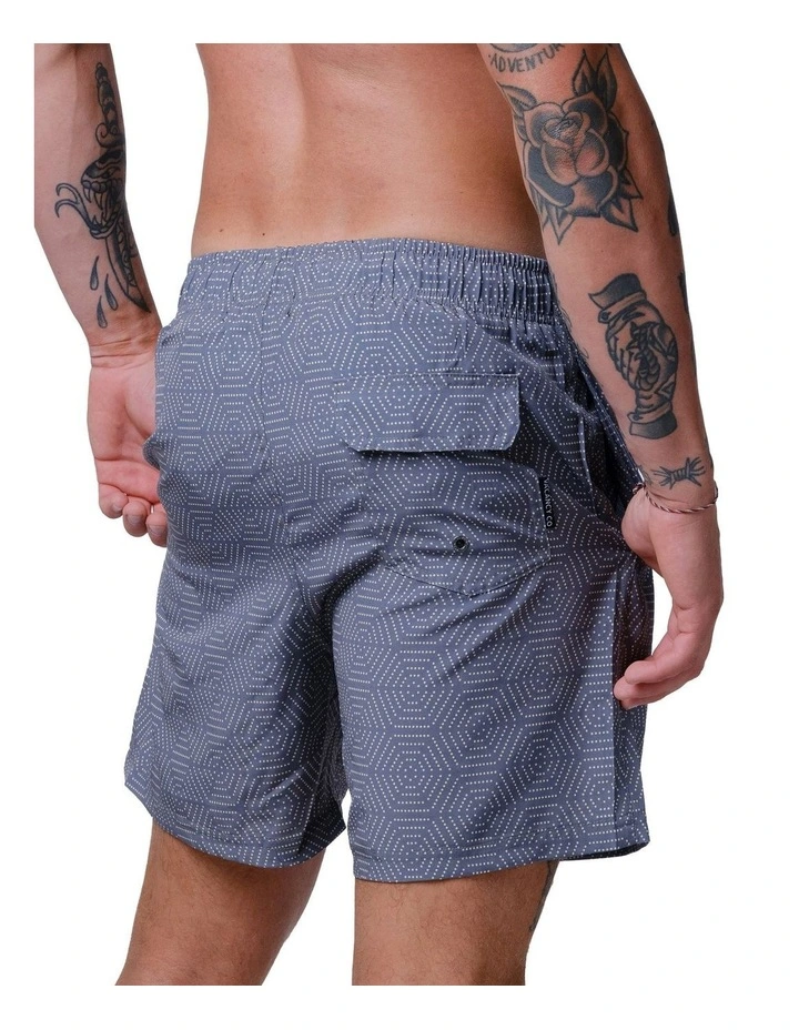 Aztek Swim Shorts in Grey image 3
