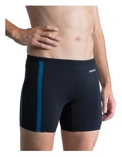 Men's Swimming Boxers - Yoko in Black/Grey/Blue