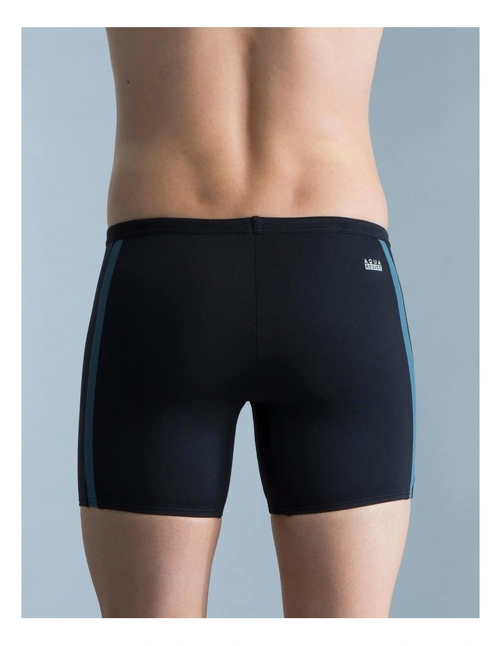 Men's Swimming Boxers - Yoko in Black/Grey/Blue image 3