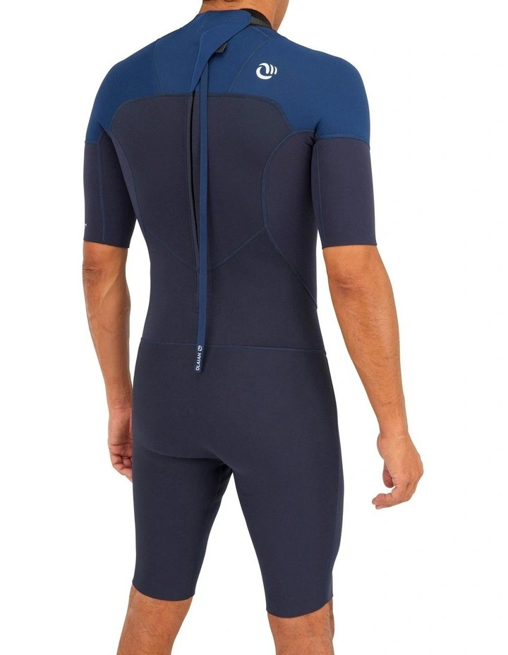 Decathlon - Men's Surfing Stretch Neoprene Shorty Wetsuit 500 -Blue image 3