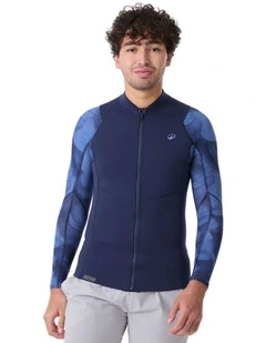 Decathlon - Mens Snorkelling Long Sleeve Top 1.5mm Natural Rubber Asphalt Blue
