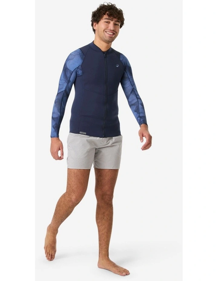 Decathlon - Mens Snorkelling Long Sleeve Top 1.5mm Natural Rubber Asphalt Blue image 2
