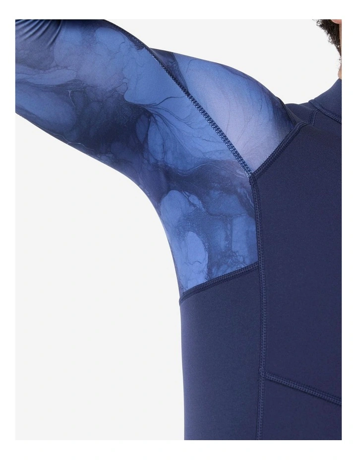 Decathlon - Mens Snorkelling Long Sleeve Top 1.5mm Natural Rubber Asphalt Blue image 4