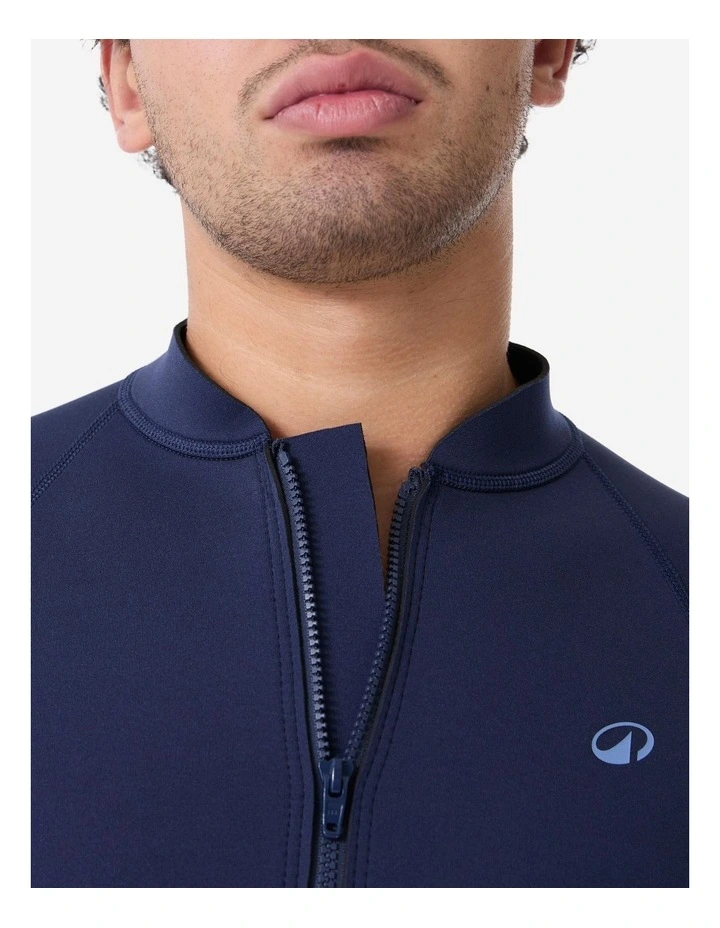 Decathlon - Mens Snorkelling Long Sleeve Top 1.5mm Natural Rubber Asphalt Blue image 5