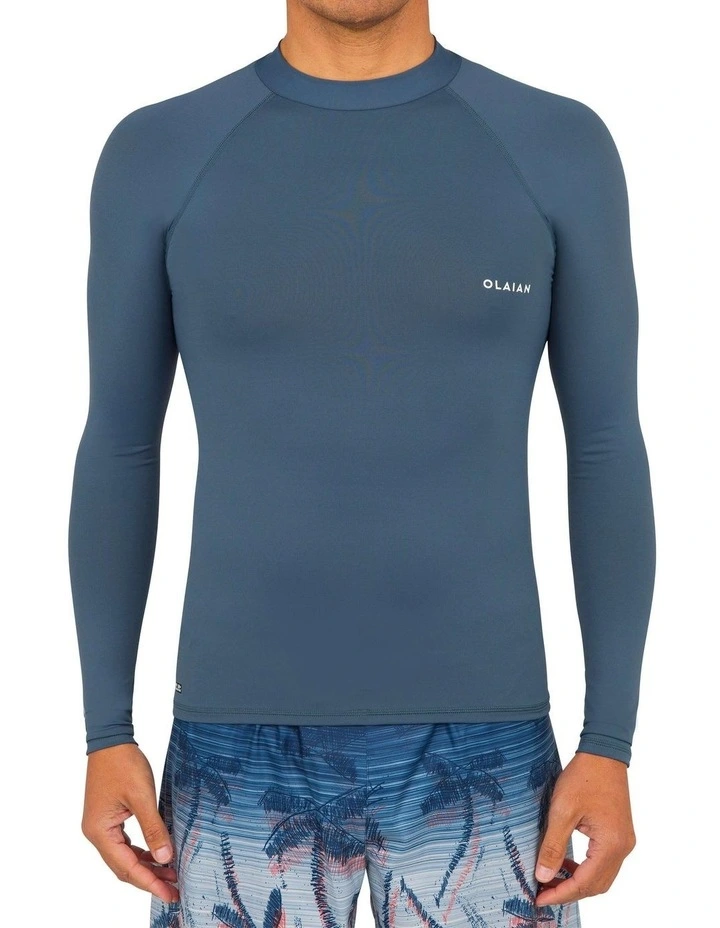 Decathlon - Men's surfing long-sleeved UV-protection top T-shirt 100 - grey image 1