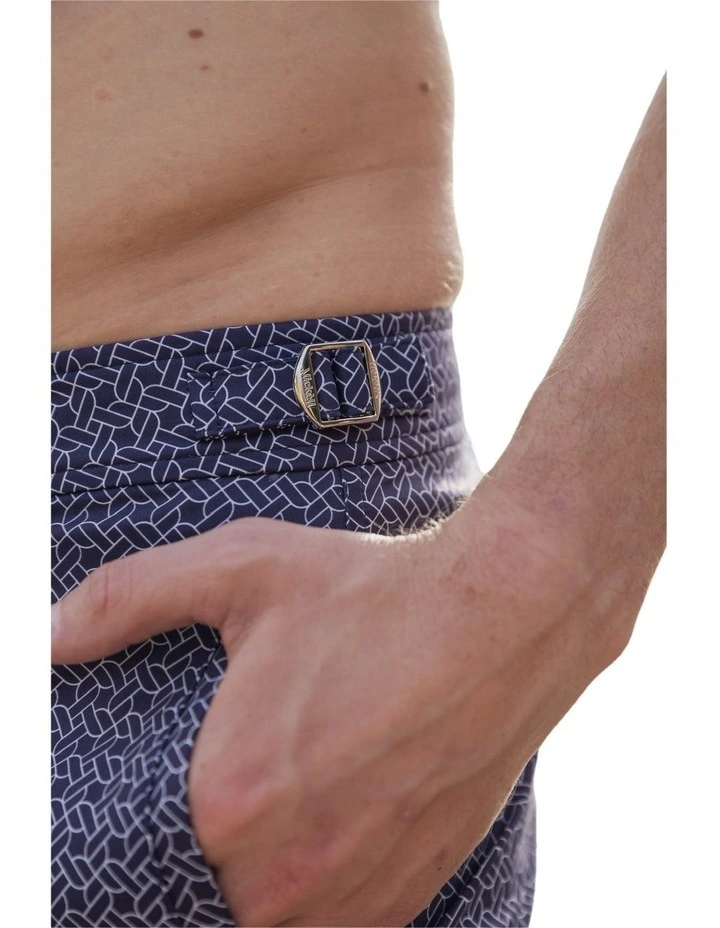 Signature Collection Tailored Swim Shorts in Nautico image 4