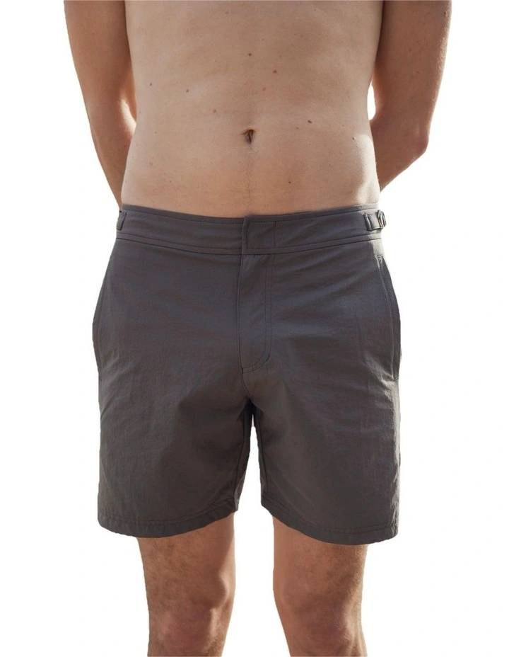 Signature Collection Tailored Swim Shorts in Carbon image 1
