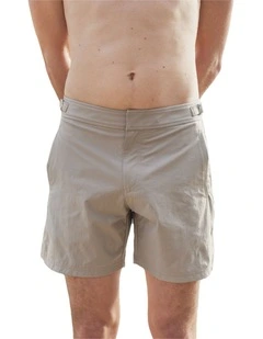 Signature Collection Tailored Swim Shorts in Dune