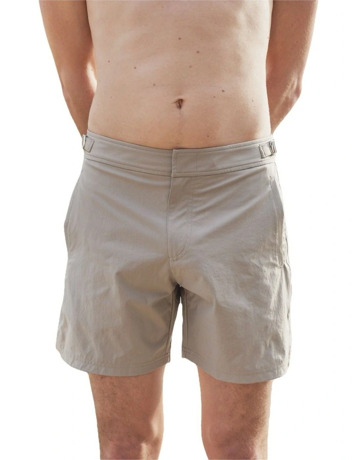 Signature Collection Tailored Swim Shorts in Dune image 1