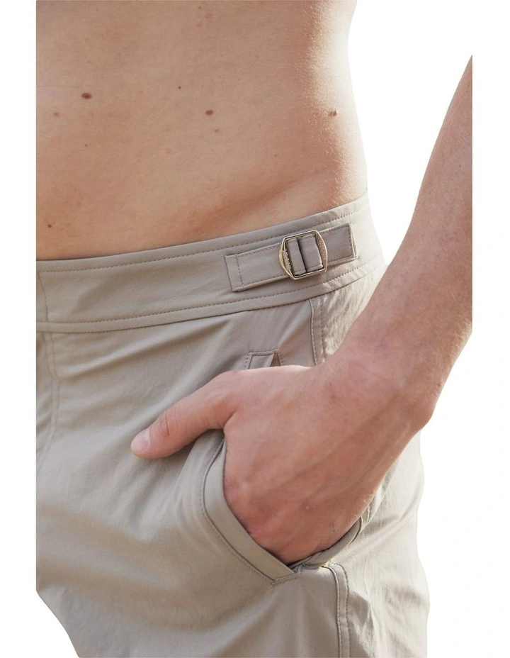 Signature Collection Tailored Swim Shorts in Dune image 4