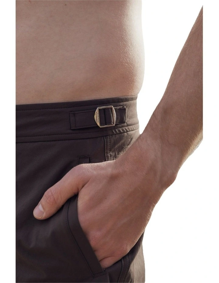 Signature Collection Tailored Swim Shorts in Espresso image 4