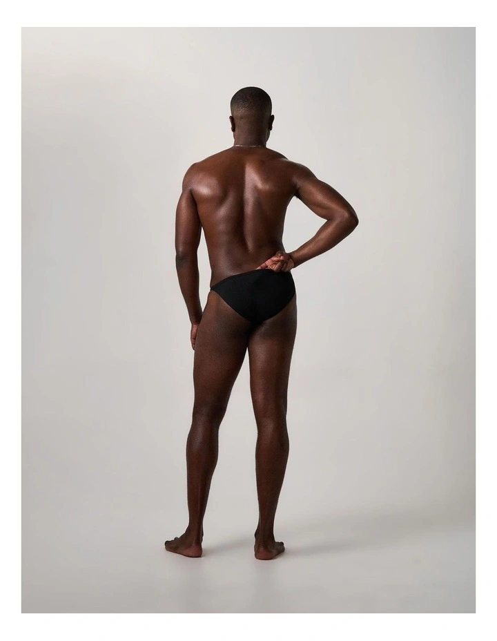 Statement Micro Swim Brief in Black image 5
