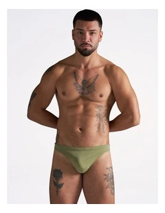 TEAMM8 Standard Swim Thong in Army