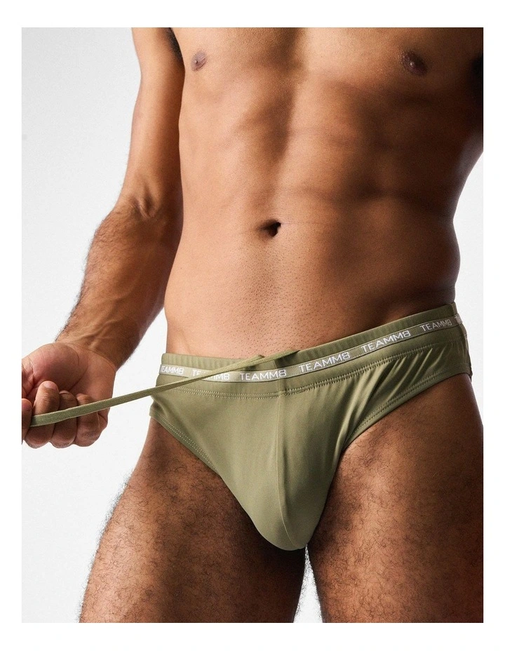 Ultra Swim Brief in Army image 2