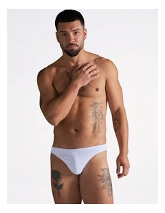 TEAMM8 Standard Swim Thong in White