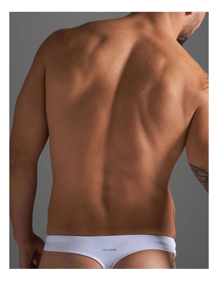 TEAMM8 Standard Swim Thong in White image 2