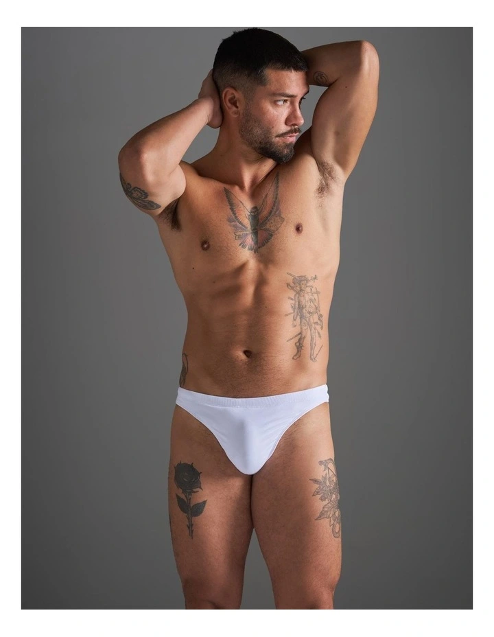 TEAMM8 Standard Swim Thong in White image 4