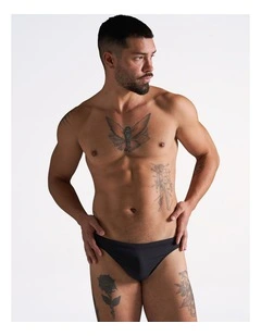 TEAMM8 Standard Swim Thong in Black
