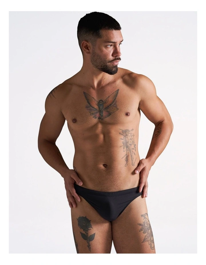 TEAMM8 Standard Swim Thong in Black image 1
