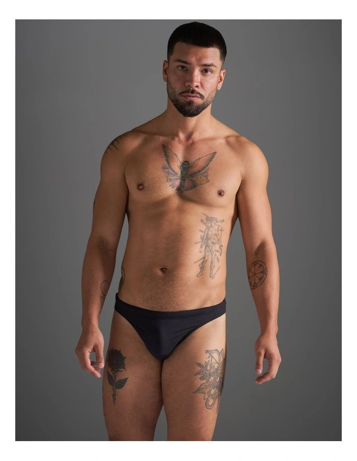 TEAMM8 Standard Swim Thong in Black image 4