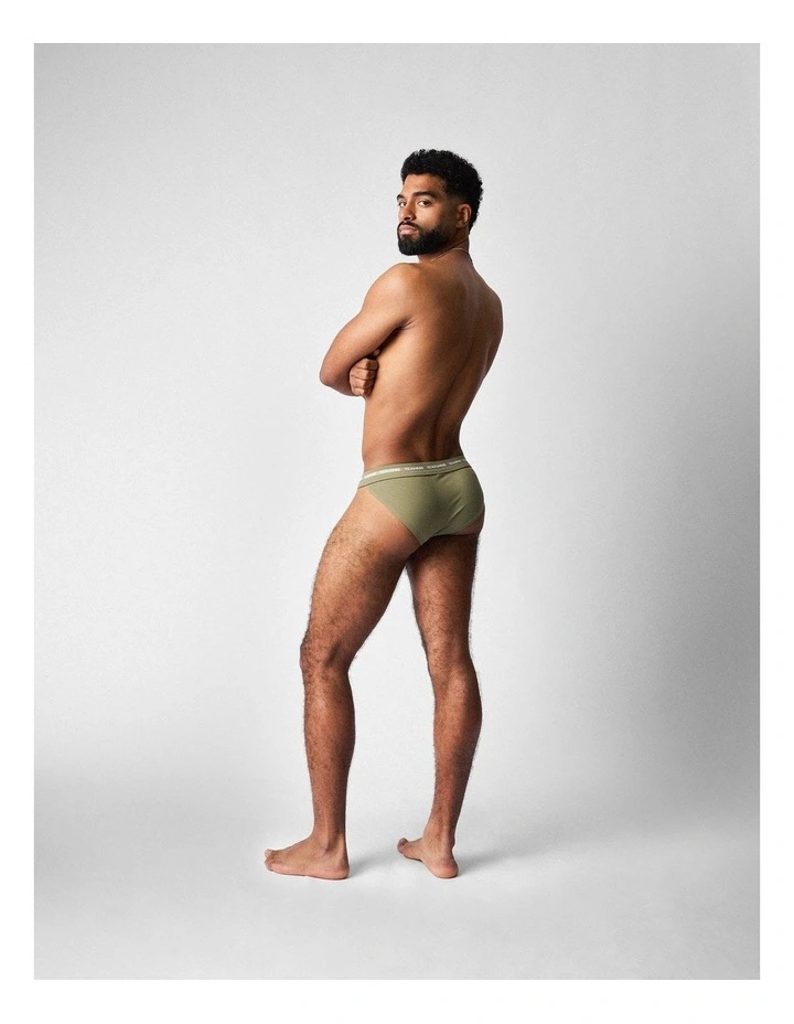 Ultra Sports Swim Brief in Army image 2