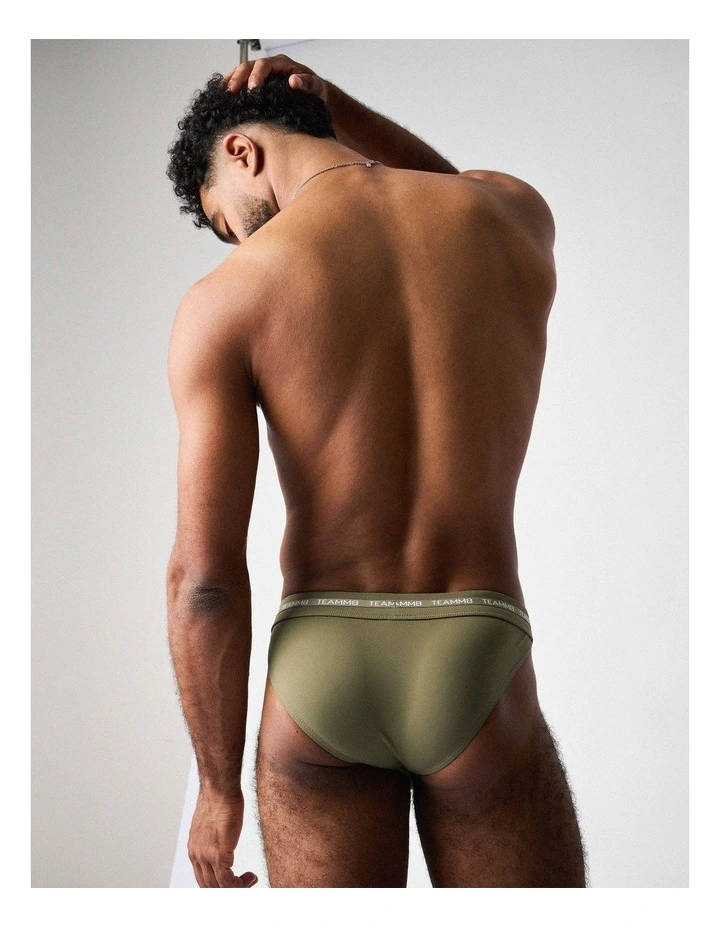 Ultra Sports Swim Brief in Army image 4