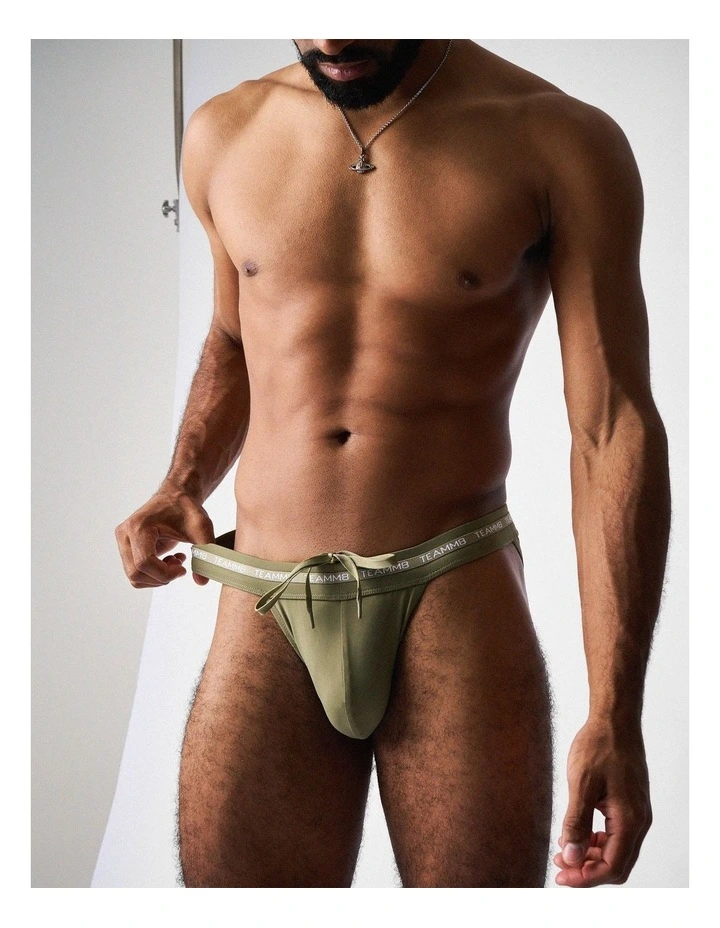 Ultra Sports Swim Brief in Army image 5