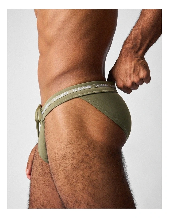 Ultra Sports Swim Brief in Army image 7
