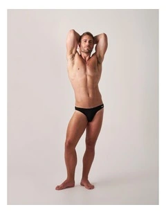 Statement Bikini Swim Brief in Black