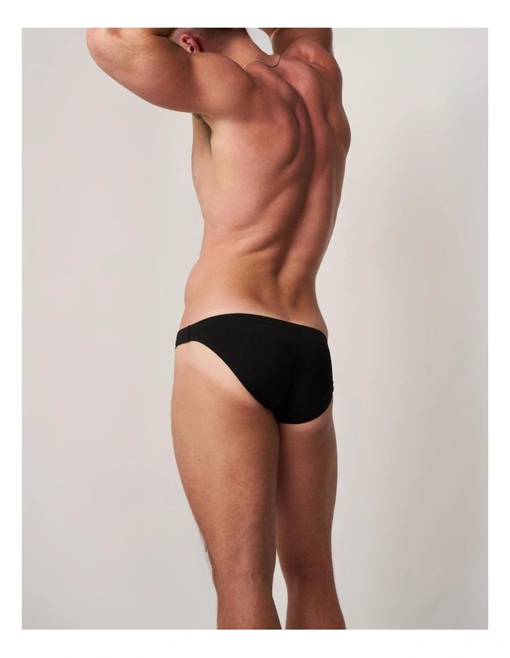 Statement Bikini Swim Brief in Black image 4