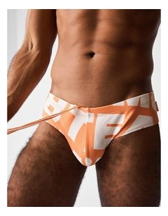 Headliner Wide Swim Brief in Orange