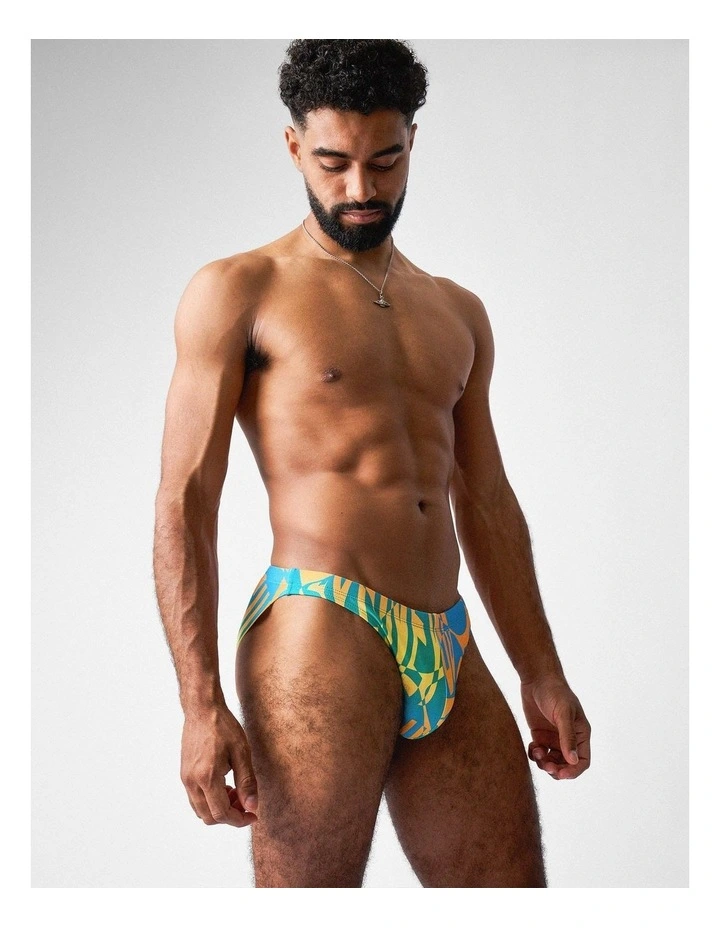 Harbour City Bikini Swim Brief in Tropical image 4