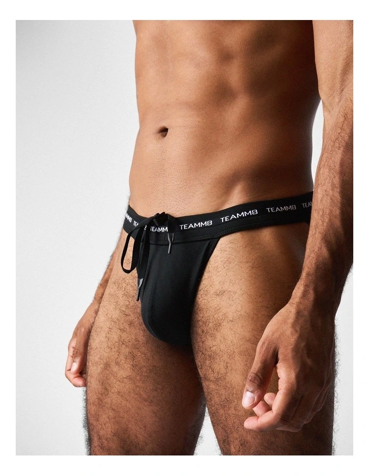 Ultra Sports Swim Brief in Jet image 6