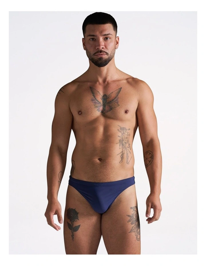 TEAMM8 Standard Swim Thong in Navy image 1