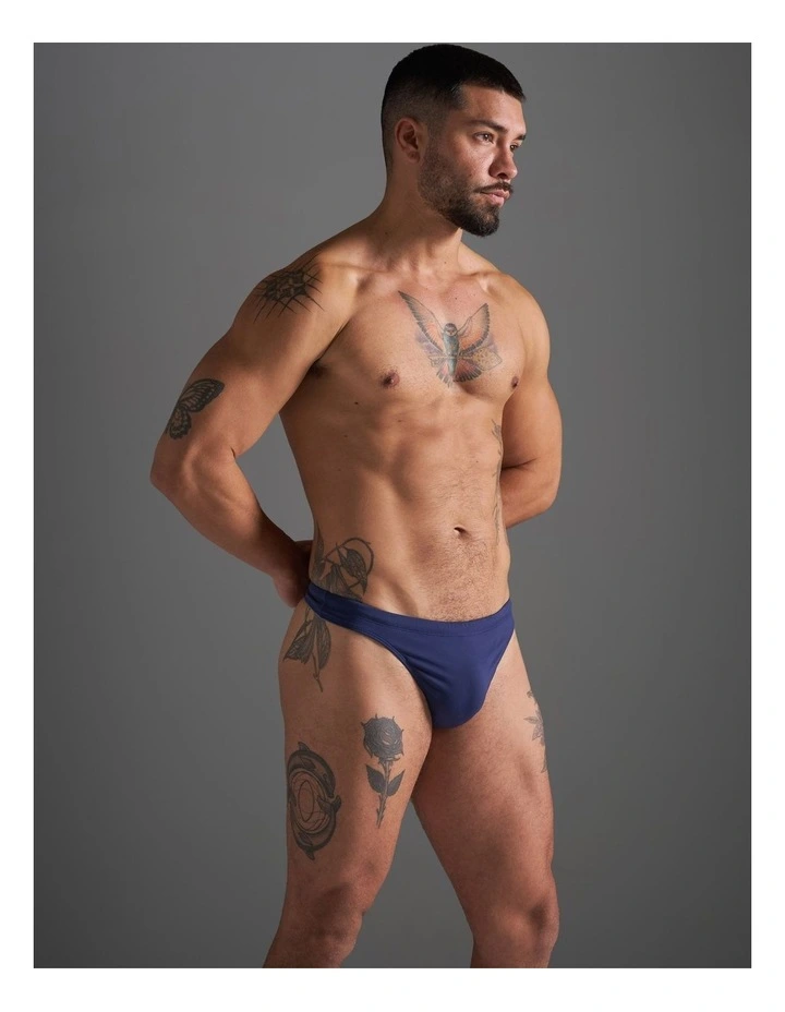 TEAMM8 Standard Swim Thong in Navy image 2