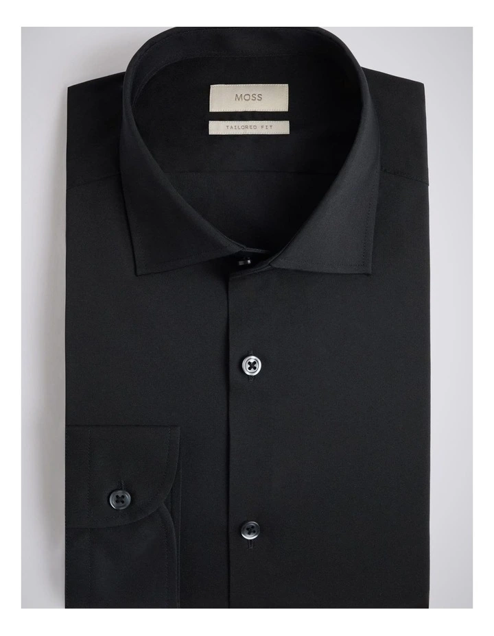 Tailored Fit Black Stretch Shirt image 3