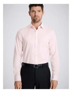 Slim Fit Pink Dobby Stretch Shirt