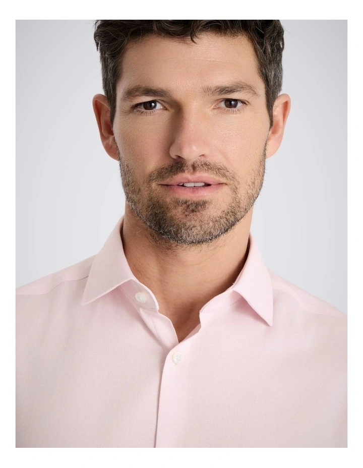 Slim Fit Pink Dobby Stretch Shirt image 2