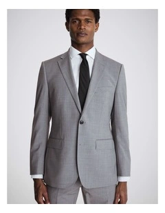 Tailored Fit Light Grey Marl Performance Jacket