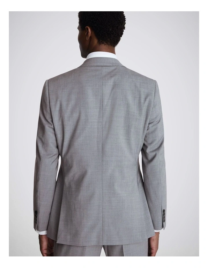 Tailored Fit Light Grey Marl Performance Jacket image 2