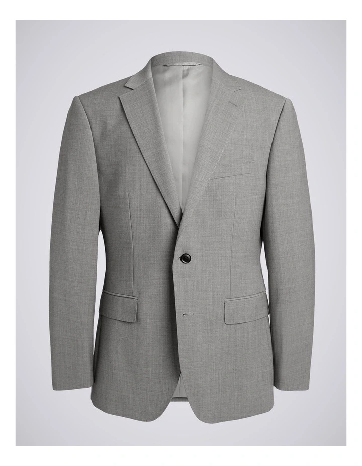 Tailored Fit Light Grey Marl Performance Jacket image 5