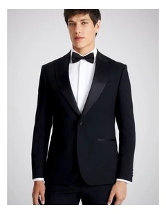 Slim Fit Black Peak Lapel Tuxedo Jacket